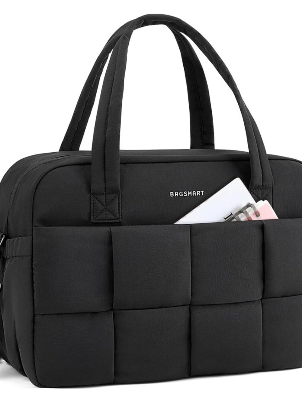 Gym Bag for Women, Personal Item Puffer Duffle Bag, Weekender Overnight Carry On